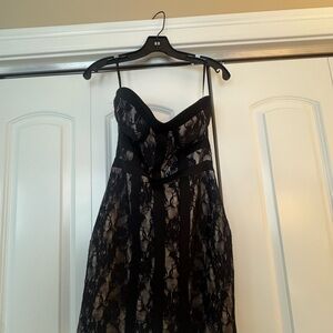 bebe Black Handbag with Pink Logo Tag